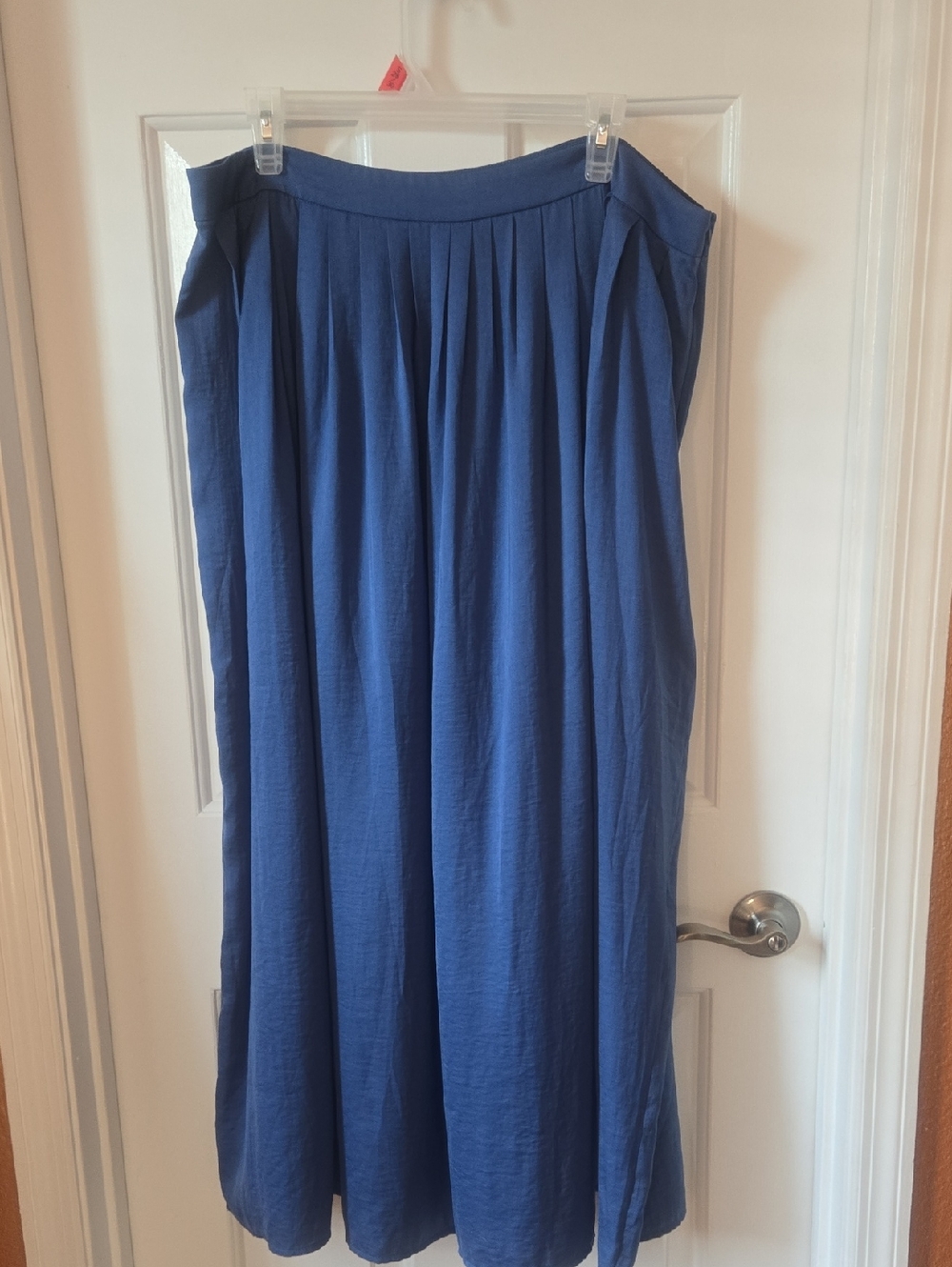 Chico's Royal Blue Pleated Maxi Skirt